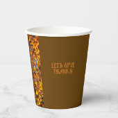 ブラウン離れディナーハッピーサンクスギビング 紙コップ (正面)