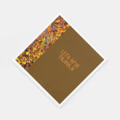 ブラウン離れディナー感謝していハッ与えズ スタンダードランチョンナプキン (角)