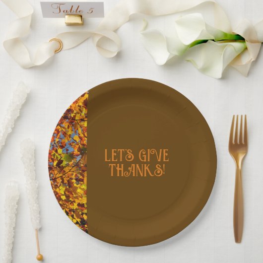 ブラウン離れファミリーギャザリング感謝していハッ与えズ ペーパープレート (ウェディング)