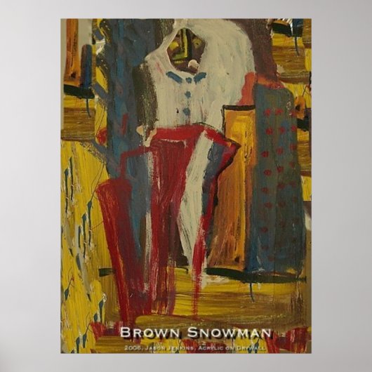ブラウン雪だるま ポスター (正面)