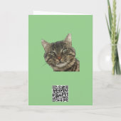 ブラウン魅力的タブビーキャットブラック輪郭アート切り出し カード (裏面)