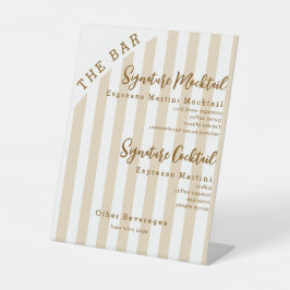 ブラウン2シグネチャードリンクズモックテールカクテルバー 台座サイン