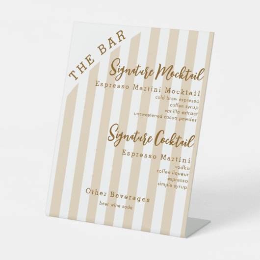 ブラウン2シグネチャードリンクズモックテールカクテルバー 台座サイン (正面)