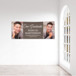 ブラウン2写真モダン卒業生 横断幕