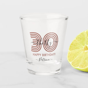 ブラウン30thバースデーショットグラス ショットグラス