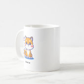 ブラウン かわいい 柴犬 オーダーメイド コーヒーマグカップ (正面左)