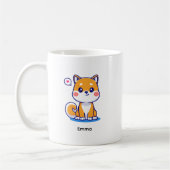 ブラウン かわいい 柴犬 オーダーメイド コーヒーマグカップ (左)