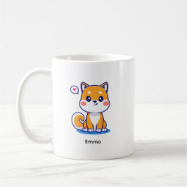 ブラウン かわいい 柴犬 オーダーメイド コーヒーマグカップ