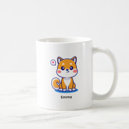 ブラウン かわいい 柴犬 オーダーメイド コーヒーマグカップ