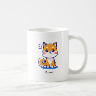 ブラウン かわいい 柴犬 オーダーメイド コーヒーマグカップ