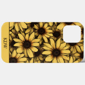 ブラウン・アイド・スーザン・モノグラム Case-Mate iPhoneケース (裏面 (横))