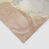 ブラウン&アクアアルコールインクパターン金ゴールドインレイ 薄葉紙 (詳細)