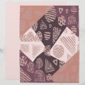 ブラウン アブストラクト スクラップブック ペーパー (正面/裏面)