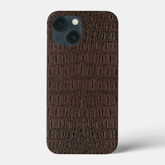 ブラウン・アリゲーター・スキン柄 Case-Mate iPhoneケース (裏面)