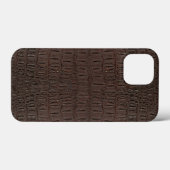 ブラウン・アリゲーター・スキン柄 Case-Mate iPhoneケース (裏面 (横))