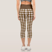 ブラウン&アンティークホワイトダイヤモンド カプリレギンス (裏面)