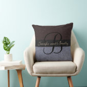 ブラウン·アンド·グレエレガントー·モノ結婚グラム クッション (椅子)