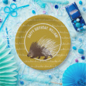 ブラウン·アンド·マスタード·山嵐の誕生日パーティー ペーパープレート (パーティー)