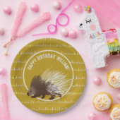 ブラウン·アンド·マスタード·山嵐の誕生日パーティー ペーパープレート (パーティー)