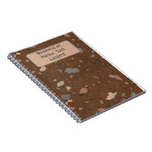 ブラウン&アーストーンテラゾパタパーソナライズされたーン ノートブック (右側)