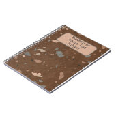 ブラウン&アーストーンテラゾパタパーソナライズされたーン ノートブック (左側)