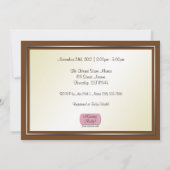 ブラウン&イエローバタフライベビーシャワー招待状 招待状 (裏面)