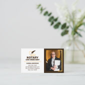 ブラウン&イエロー公証人ローン署名エージェントの写真 名刺 (スタンド正面)