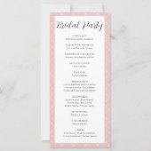 ブラウン、イエロー、ホワイトプレイド結婚式 プログラム (裏面)