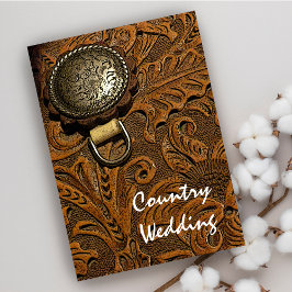 ブラウン ウエスタン サドル カントリー ウエスタン ウェディング 招待状