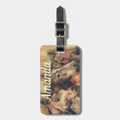 ブラウン・ウーズ ラゲッジタグ (正面縦)