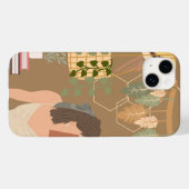 ブラウン・エステティック・ウーマン読書本 Case-Mate iPhoneケース (裏面 (横))