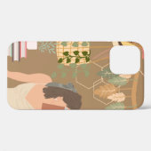 ブラウン・エステティック・ウーマン読書本 Case-Mate iPhoneケース (裏面 (横))