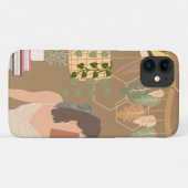 ブラウン・エステティック・ウーマン読書本 Case-Mate iPhoneケース (裏面(横))