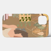 ブラウン・エステティック・ウーマン読書本 Case-Mate iPhoneケース (裏面 (横))