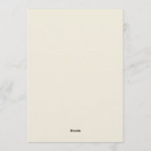 ブラウン・エーテリアル・ブルーム・ウェディング 招待状 (裏面)