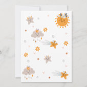 ブラウン&オレンジスカイ赤ちゃんシャワー 招待状 (裏面)