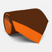 ブラウン・オレンジブロード大学ストライプ大学 ネクタイ (ロール)