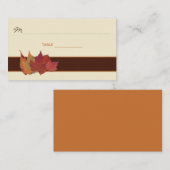 ブラウン、オレンジ、アイボリードライ離れ座席表 プレイスカード (正面/裏面)