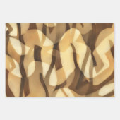 ブラウン、オレンジ、タンズアートラッピングクラフト紙 ラッピングペーパーシート (正面3)