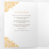 ブラウン・オレンジ・モノグラムの芸術物語の献身的な結婚作品 三つ折りプログラム (内部最初)