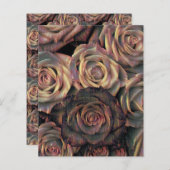 ブラウン、オレンジ、金ゴールドバラ紙シート (正面/裏面)