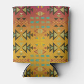 ブラウン、オレンジ、金ゴールド南西グラデーションクーラーボックス 缶クーラー (正面)