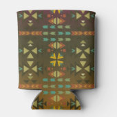 ブラウン、オレンジ、金ゴールド南西グラデーションクーラーボックス 缶クーラー (裏面)