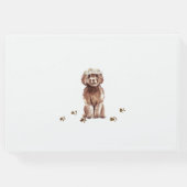 ブラウン・カバポの子犬結婚のペットの書道 ゲストブック (裏面)