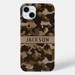 ブラウン カモフラージュ オリジナル iPhone 15 MINIケース