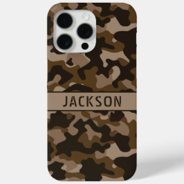 ブラウン カモフラージュ オリジナル iPhone 15 PRO MAXケース