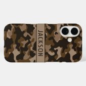 ブラウン カモフラージュ パーソナライズ Case-Mate iPhoneケース (裏面 (横))