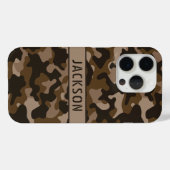 ブラウン カモフラージュ パーソナライズ Case-Mate iPhoneケース (裏面 (横))