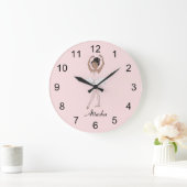 ブラウン・ガール・バレリーナ5位 ラージ壁時計 (ホーム)