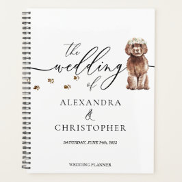 ブラウン キャバプー 子犬 犬 愛 結婚式 プランナー手帳